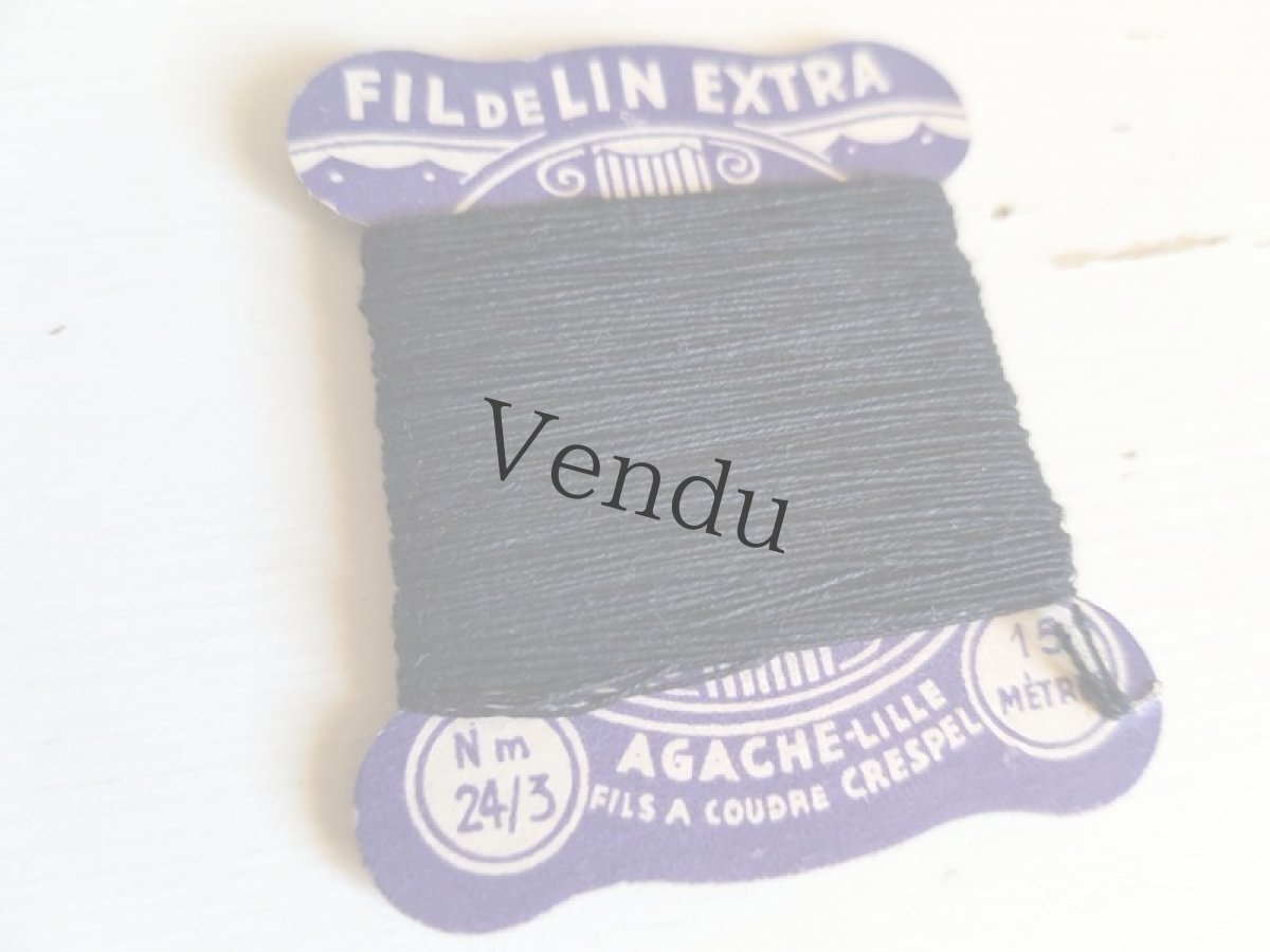 画像2: フランスアンティーク　ちいさなリネンの糸巻き Fils a coudre CRESPEL (2)