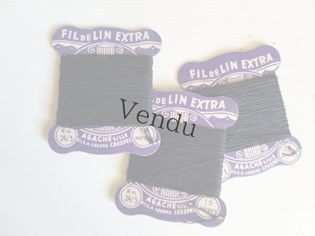 画像4: フランスアンティーク　ちいさなリネンの糸巻き Fils a coudre CRESPEL (4)