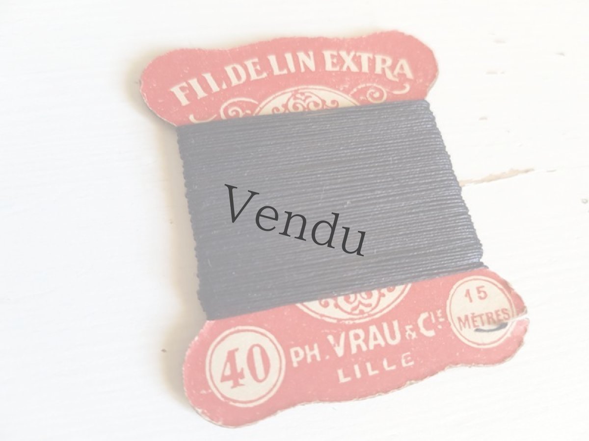 画像2: フランスアンティーク　ちいさなリネンの糸巻き PH.VRAU&CIE LILLE (2)