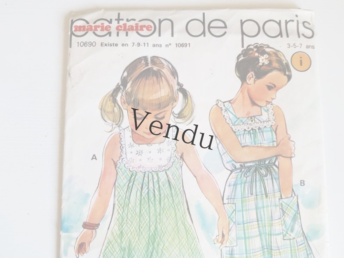 画像2: フランスヴィンテージ　1960s 未開封の型紙　marie claire (2)