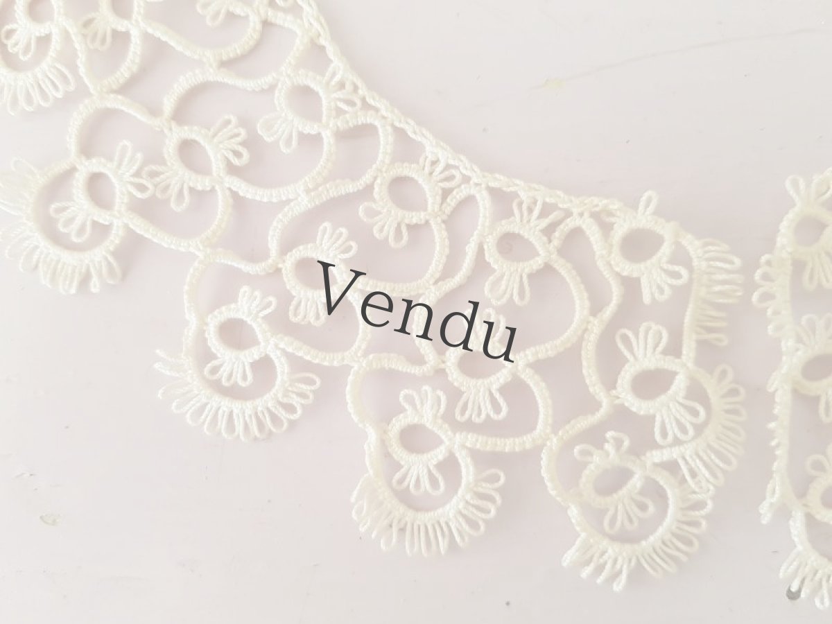 画像4: フランスヴィンテージ　ギピュールレースのつけ襟 (4)