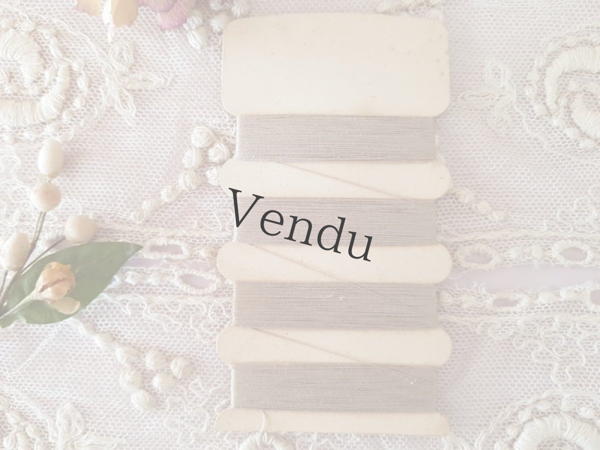 画像6: フランスアンティーク　シルクの糸巻き グレージュ C.V.&cie AU CHINOIS (6)