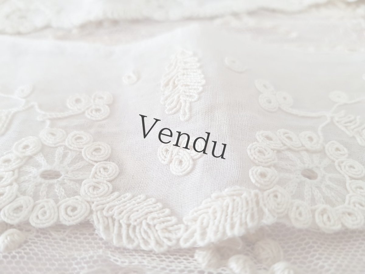 画像3: フランスヴィンテージ　刺繍ポワニエ２枚 (3)