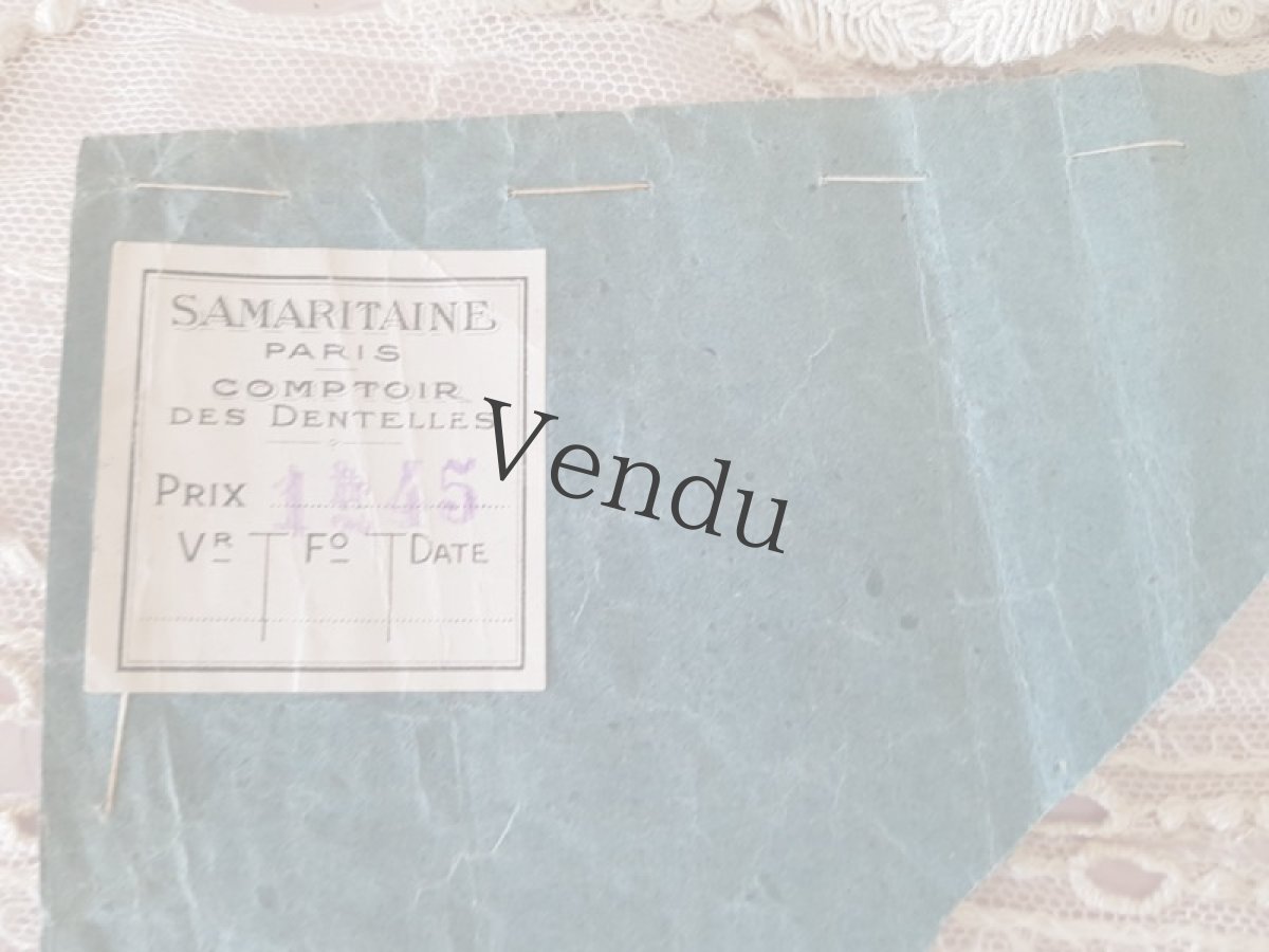 画像4: フランスアンティーク　SAMARITAINEのフィレレース見本 (4)