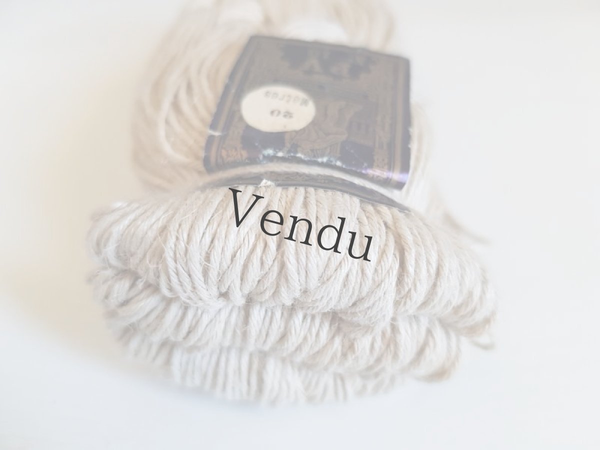 画像6: フランスアンティーク　19世紀末 リネンの糸たば Fil a la Reine Berthe PV (6)