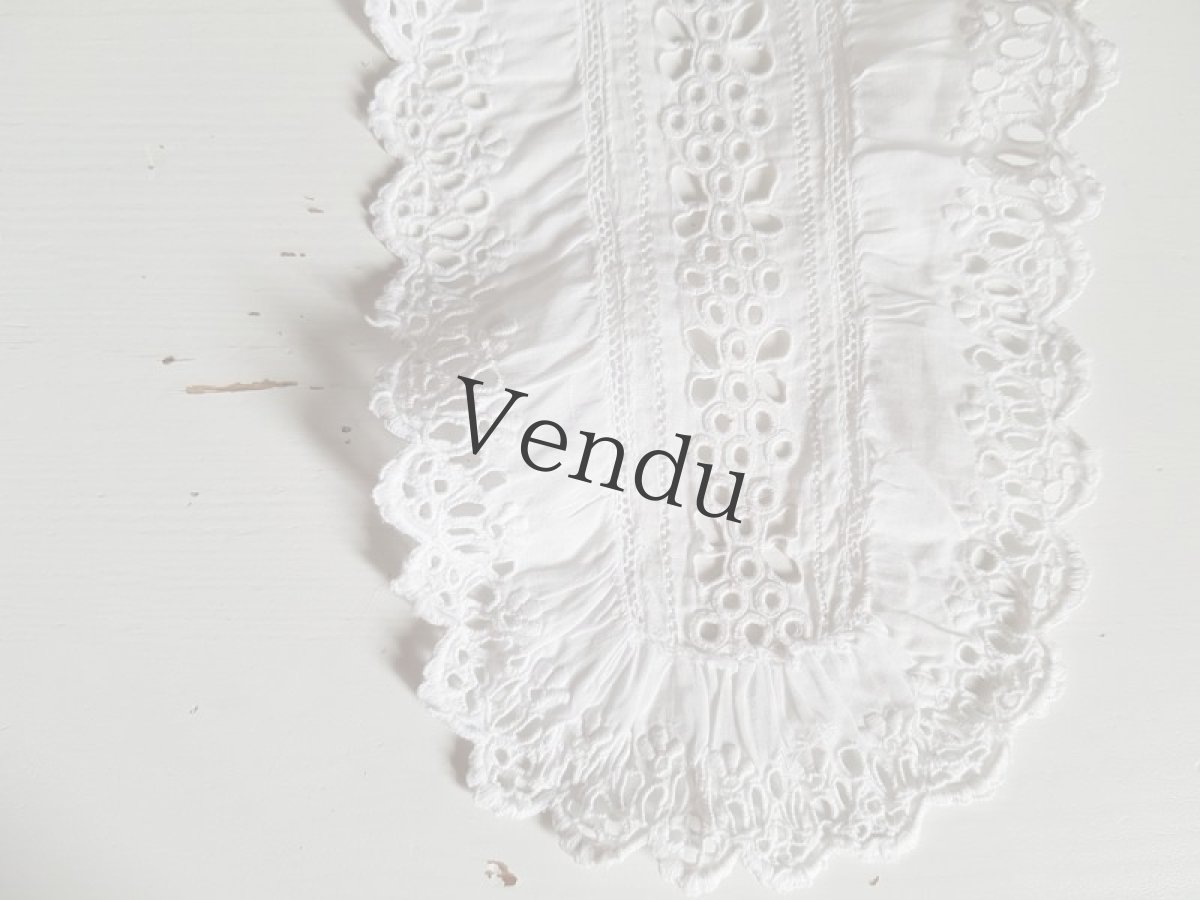 画像6: フランスヴィンテージ　カットワークレースの端切れ (6)