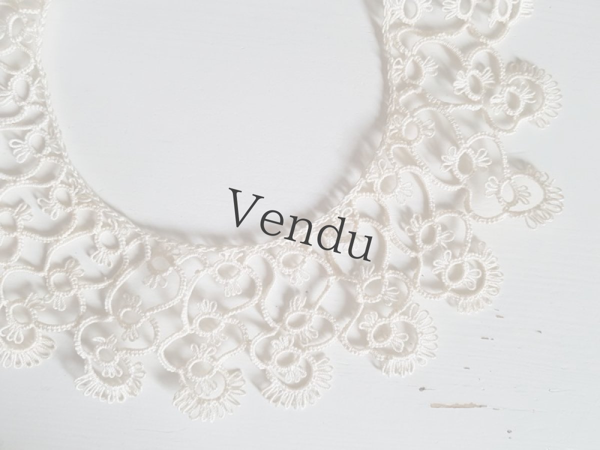 画像5: フランスヴィンテージ　ギピュールレースのつけ襟 (5)