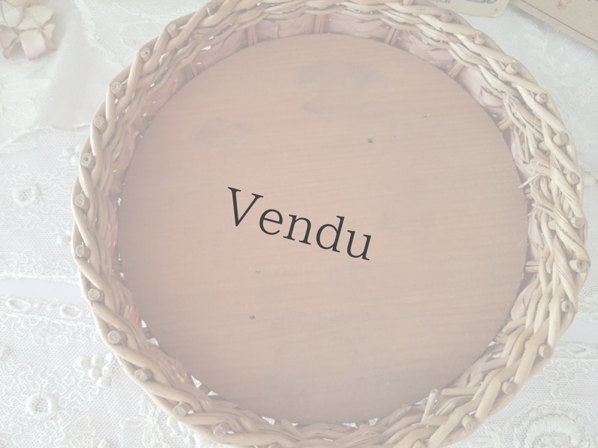 画像7: フランスヴィンテージ　蓋つき円形パニエ (7)