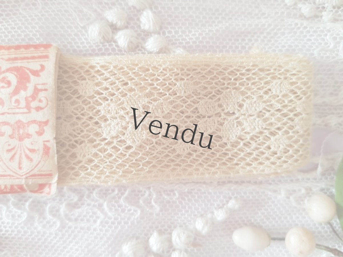 画像4: フランスヴィンテージ　ラベル付きチュールレースブレード (4)