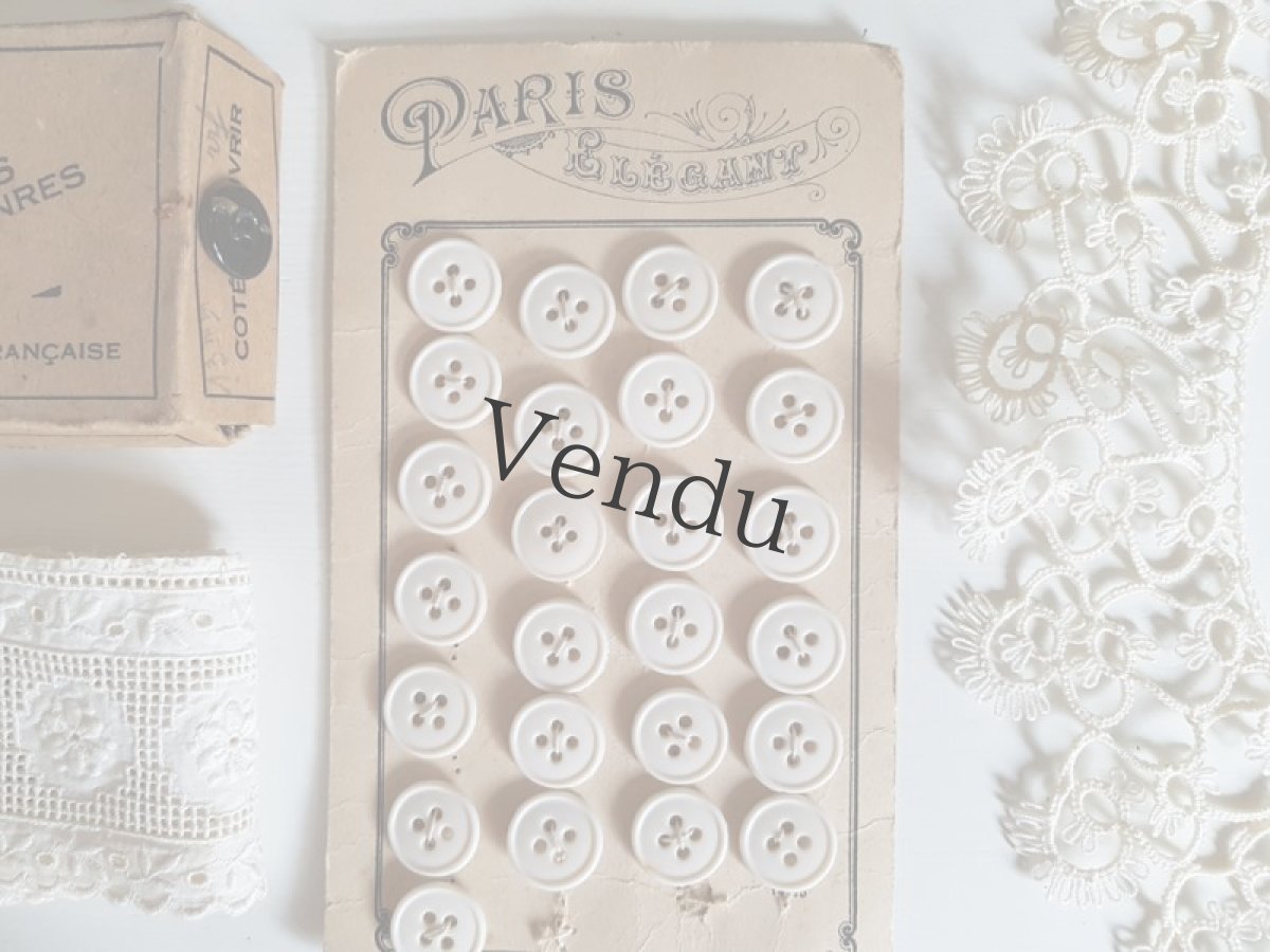 画像6: フランスヴィンテージ　ボタンシート PARIS ELÉGANT 15mm (6)