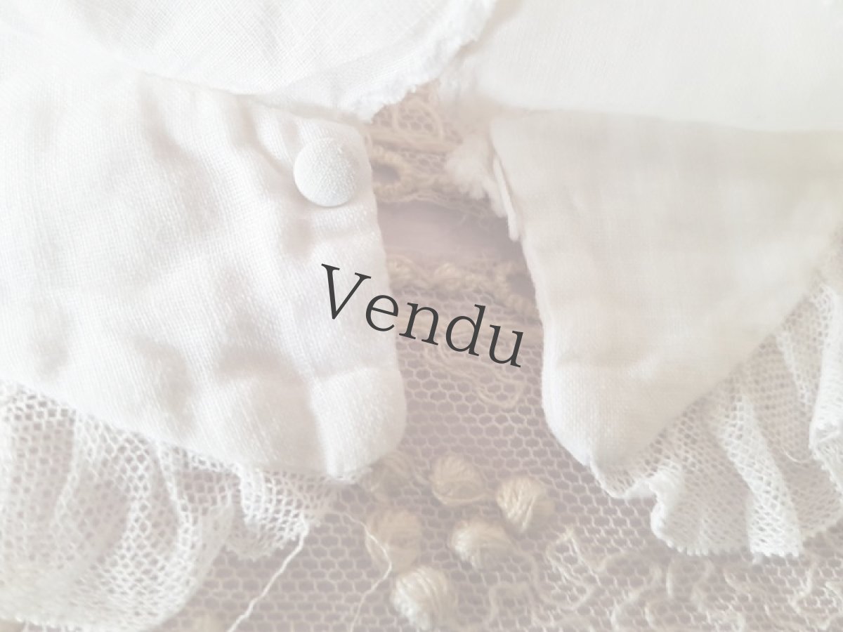 画像7: フランスヴィンテージ　カットワーク刺繍のバボワール (7)