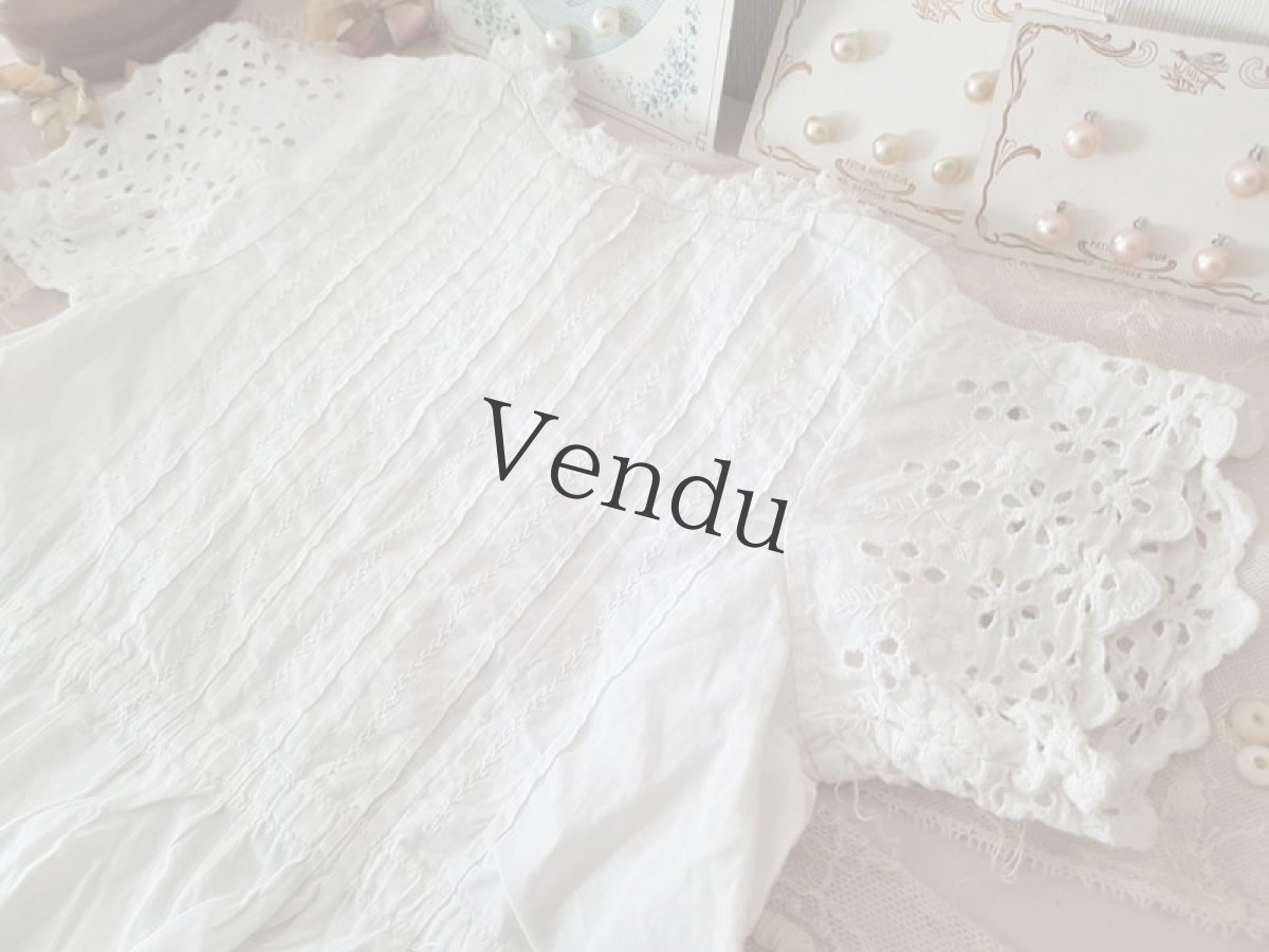 画像2: フランスアンティーク　べべの可愛いブラウス (2)