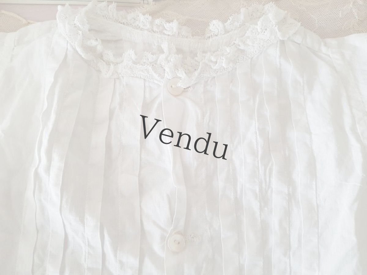 画像6: フランスアンティーク　べべの可愛いブラウス (6)