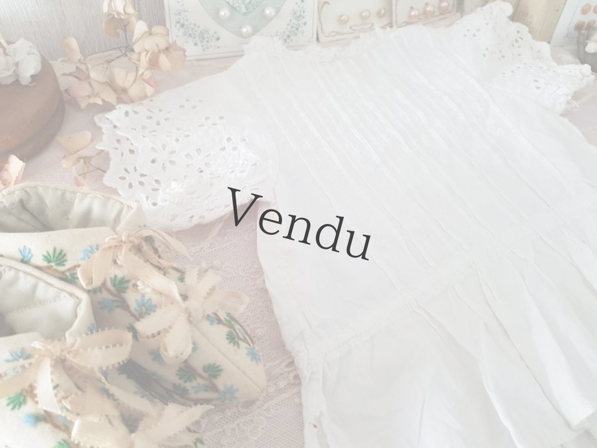 画像9: フランスアンティーク　べべの可愛いブラウス (9)