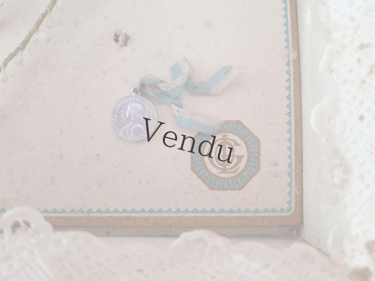 画像20: フランスアンティーク　マリアージュ ワックスフラワーティアラ、首飾りなどの装飾品紙箱入りセット (20)