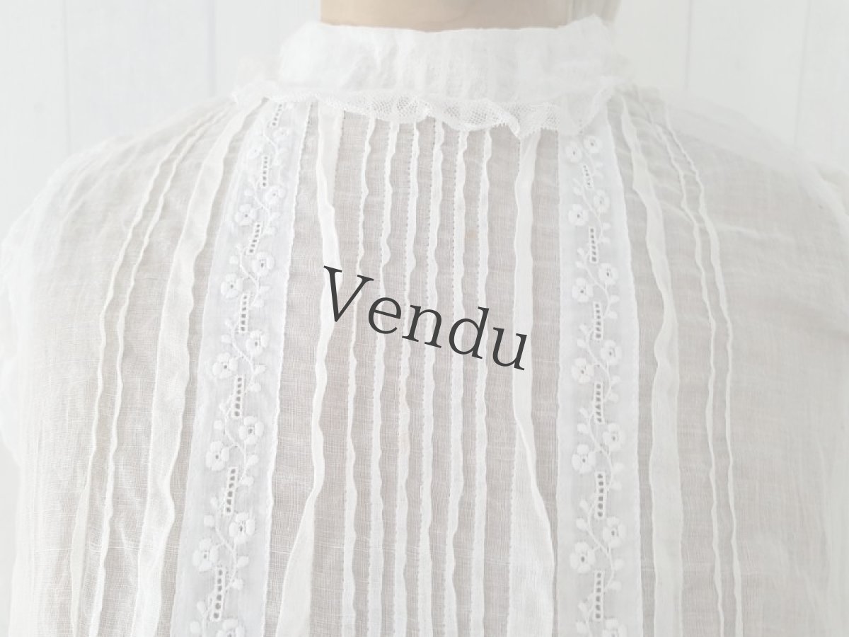 画像7: フランスアンティーク　シャビーで可愛いトップス (7)