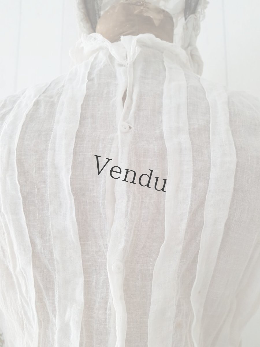 画像9: フランスアンティーク　シャビーで可愛いトップス (9)