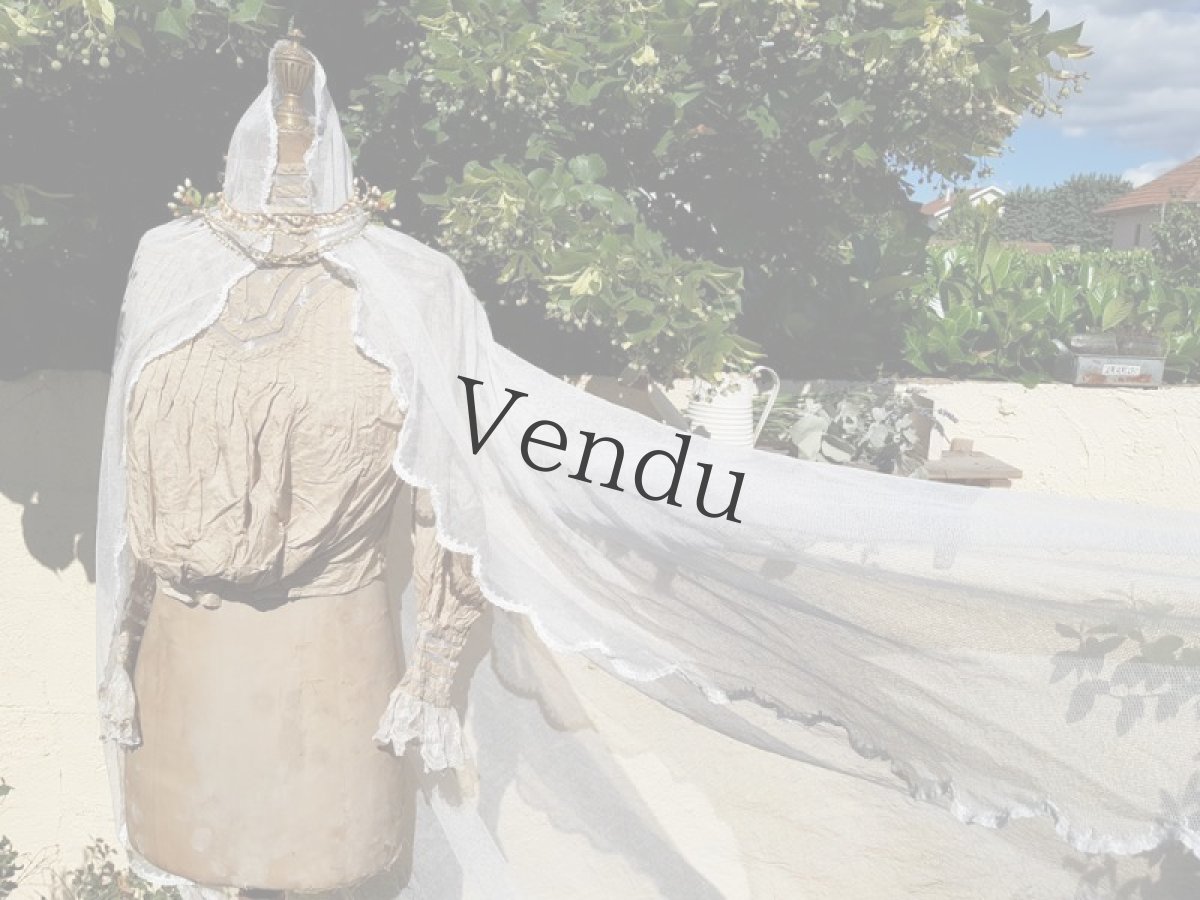 画像6: フランスアンティーク　マリアージュベール チュール 220cm (6)