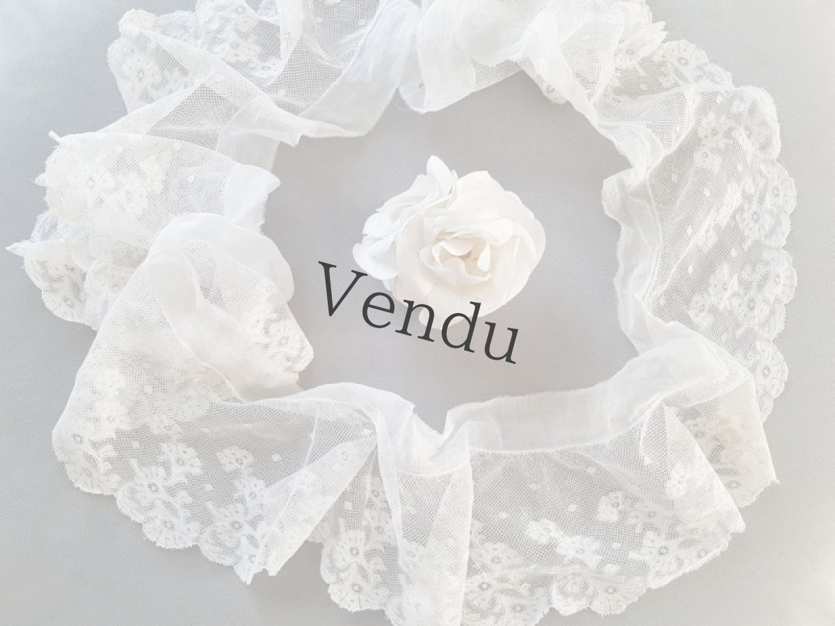 画像5: フランスアンティーク　ペチコートの裾　円状ヴァレンシエンヌレース　 (5)