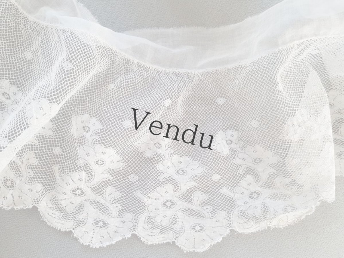 画像7: フランスアンティーク　ペチコートの裾　円状ヴァレンシエンヌレース　 (7)