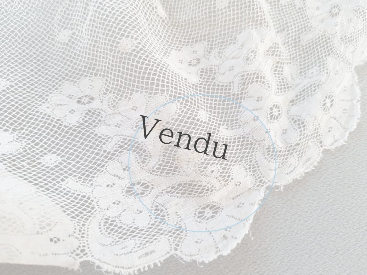 画像8: フランスアンティーク　ペチコートの裾　円状ヴァレンシエンヌレース　 (8)