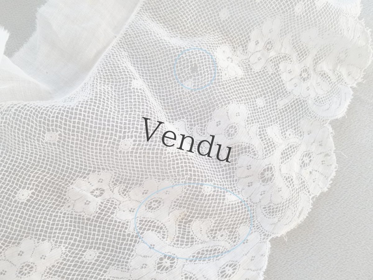 画像9: フランスアンティーク　ペチコートの裾　円状ヴァレンシエンヌレース　 (9)