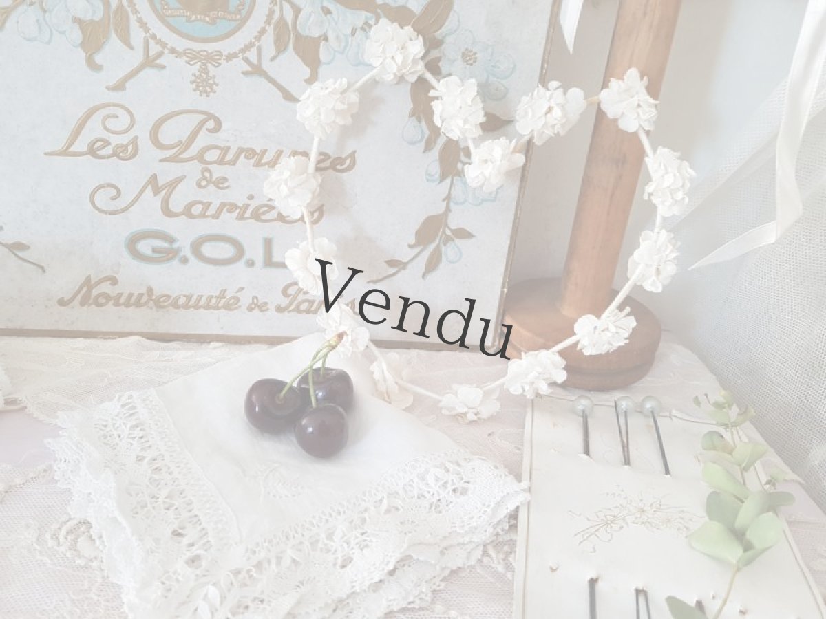 画像7: フランスアンティーク　刺繍入りレースハンカチ (7)