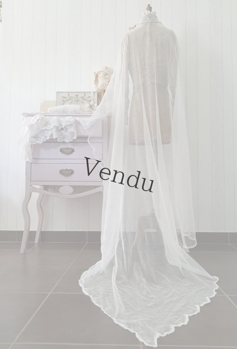 画像3: フランスアンティーク　マリアージュベール チュール 220cm (3)