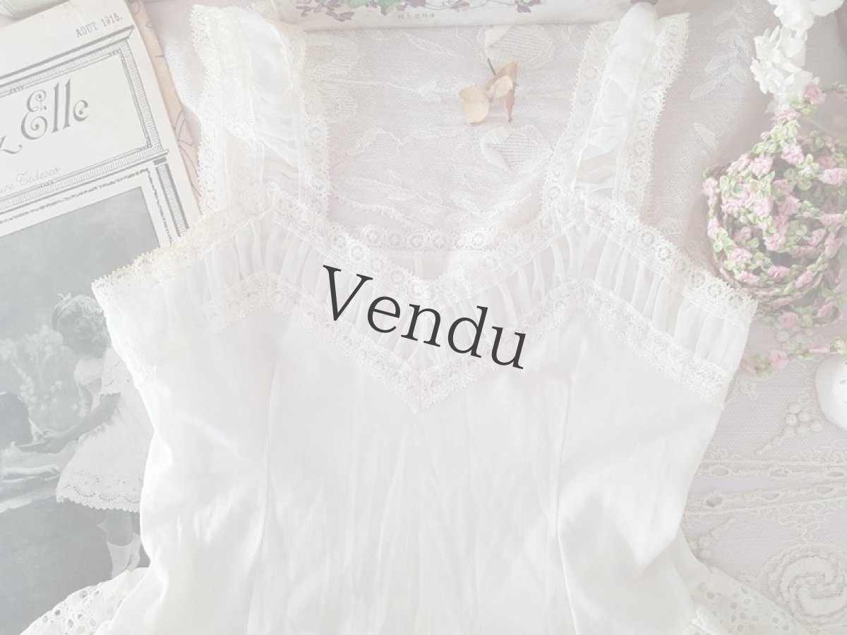 画像2: フランスヴィンテージ　ちいさなドレス (2)