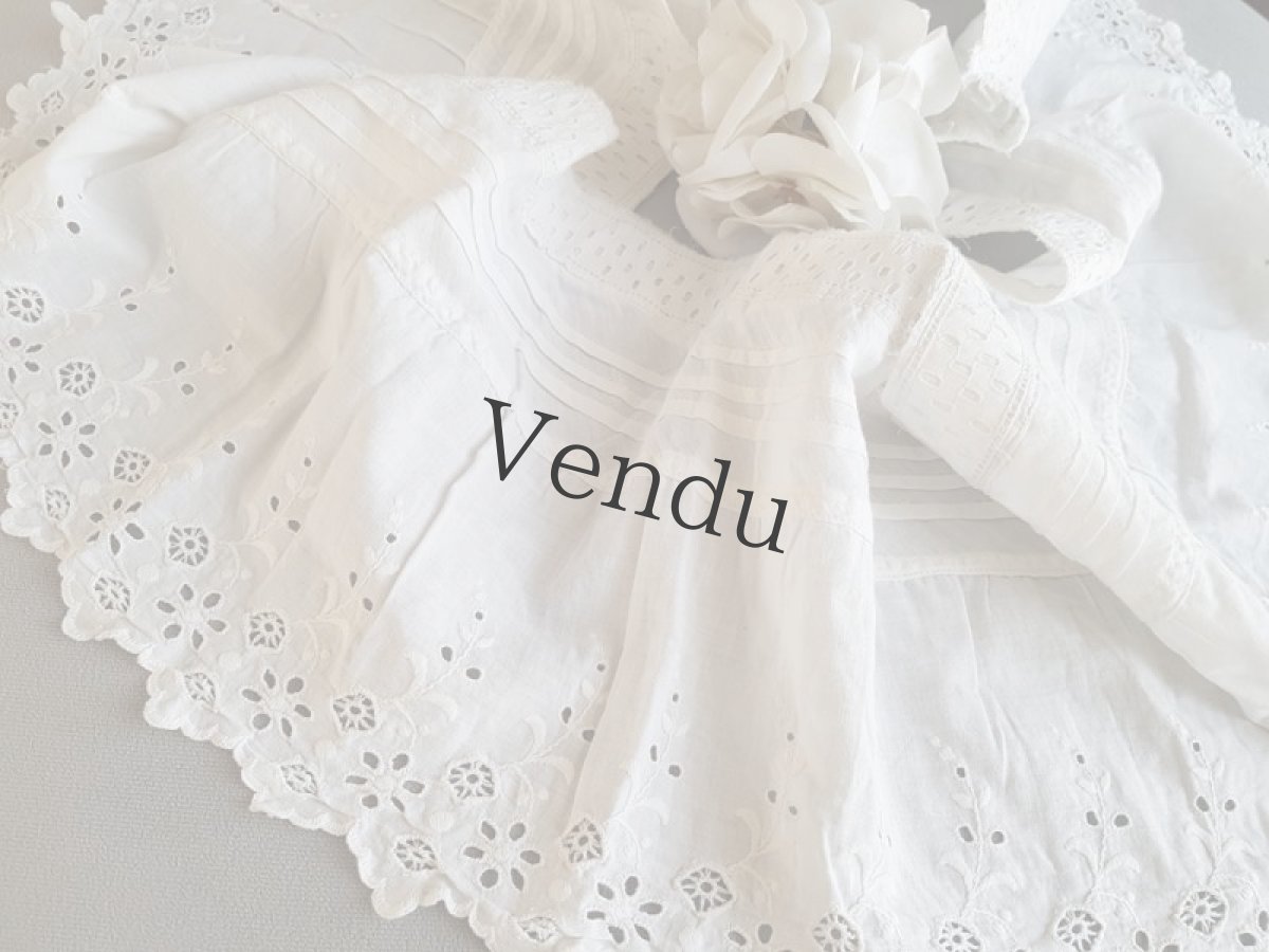 画像6: フランスアンティーク　ペチコートの裾　円状たっぷりカットワークレース　 (6)