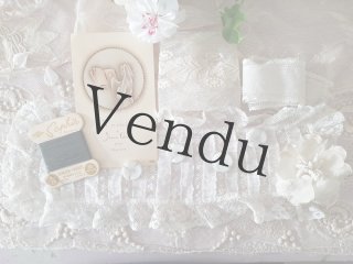 フランスアンティークレース♡パニエメルスリーセット♡ フランスアンティークレース♡パニエメルスリーセット♡