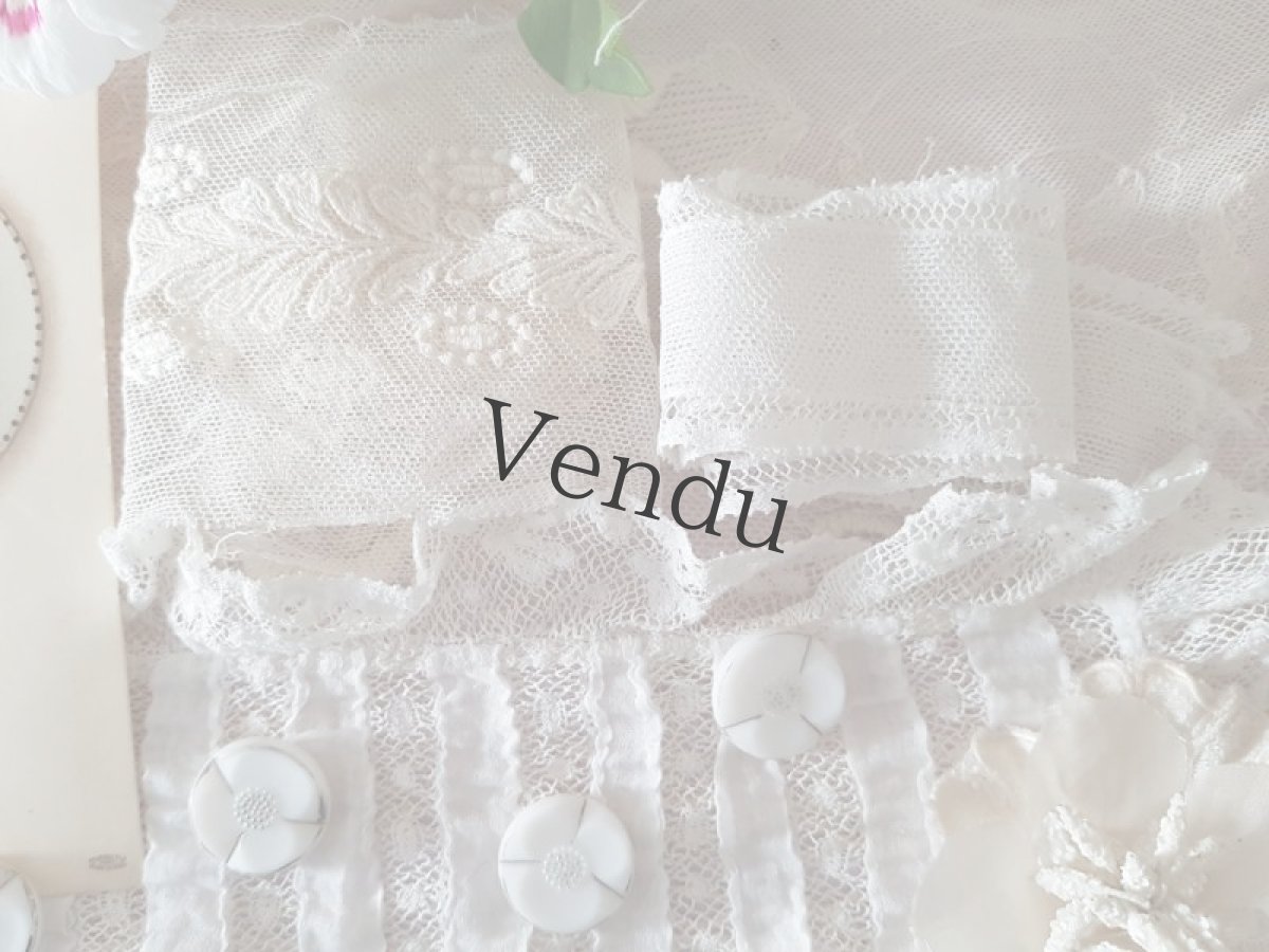 画像2: フランスヴィンテージ　メルスリーセット《Blanc》 (2)