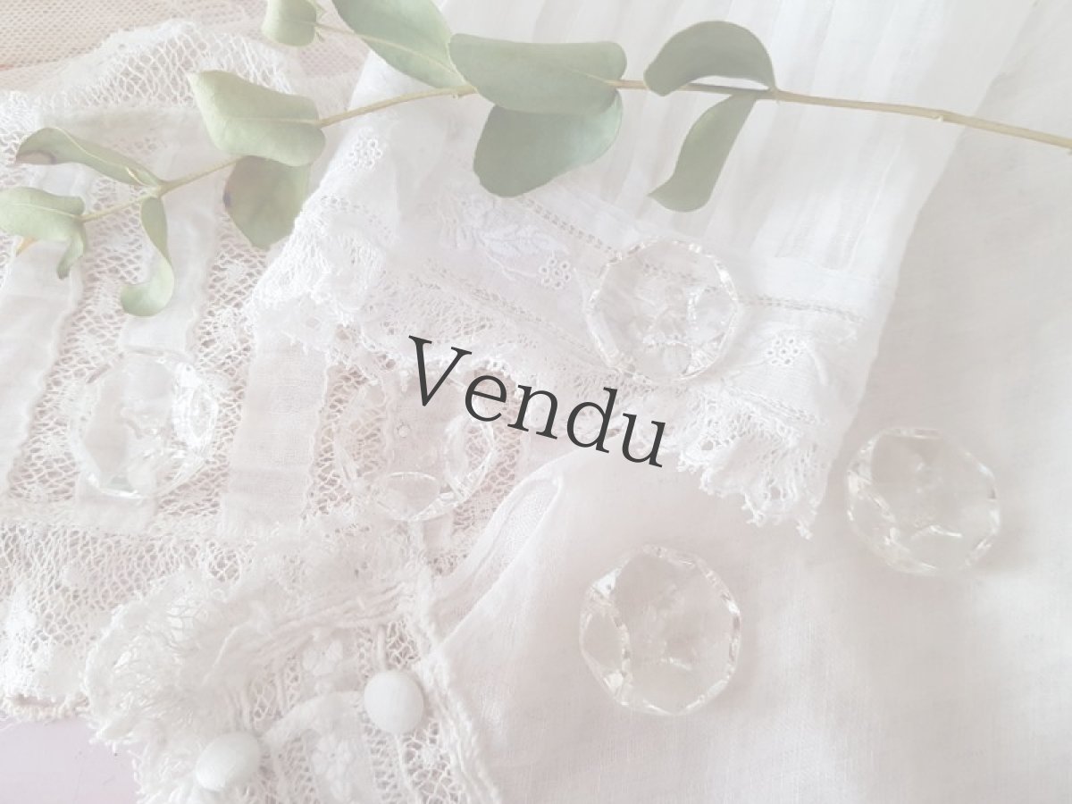 画像5: フランスアンティーク　大粒ガラスボタン 22mm (5)