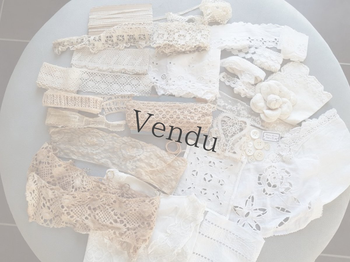 画像5: フランスアンティーク　レースたっぷり箱づめセット (5)