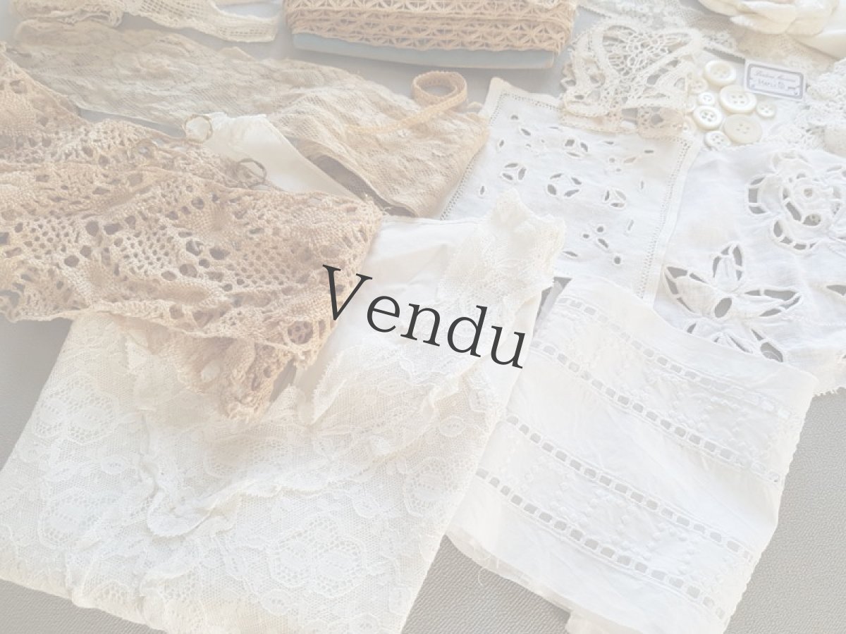 画像12: フランスアンティーク　レースたっぷり箱づめセット (12)