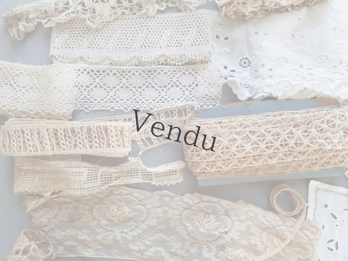 画像9: フランスアンティーク　レースたっぷり箱づめセット (9)