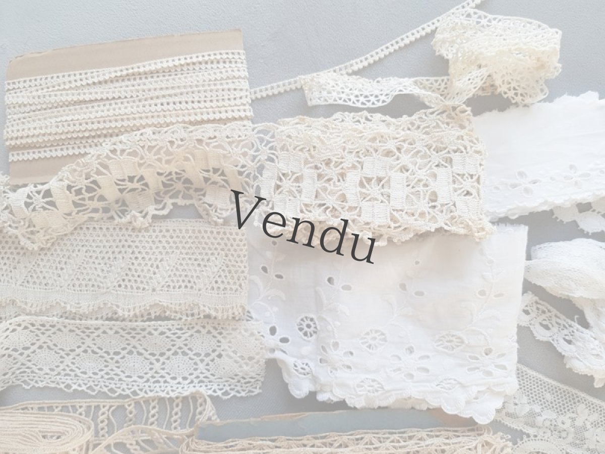 画像8: フランスアンティーク　レースたっぷり箱づめセット (8)