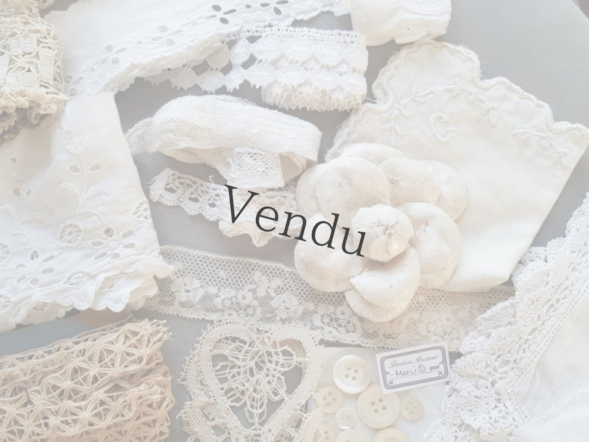 画像10: フランスアンティーク　レースたっぷり箱づめセット (10)