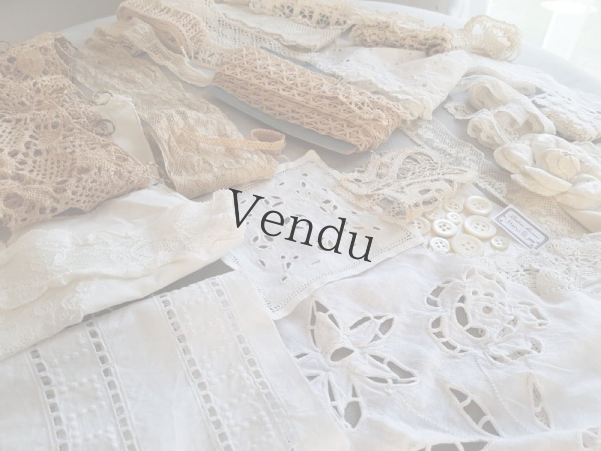 画像6: フランスアンティーク　レースたっぷり箱づめセット (6)