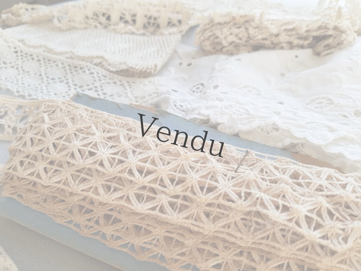 画像13: フランスアンティーク　レースたっぷり箱づめセット (13)