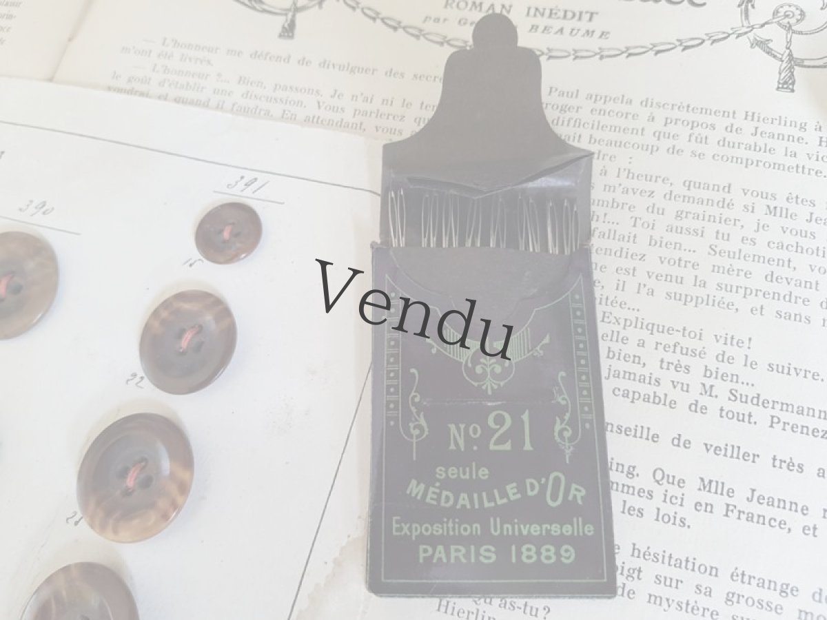 画像4: フランスアンティーク　AU BON MARCHÉの刺繍針 (4)