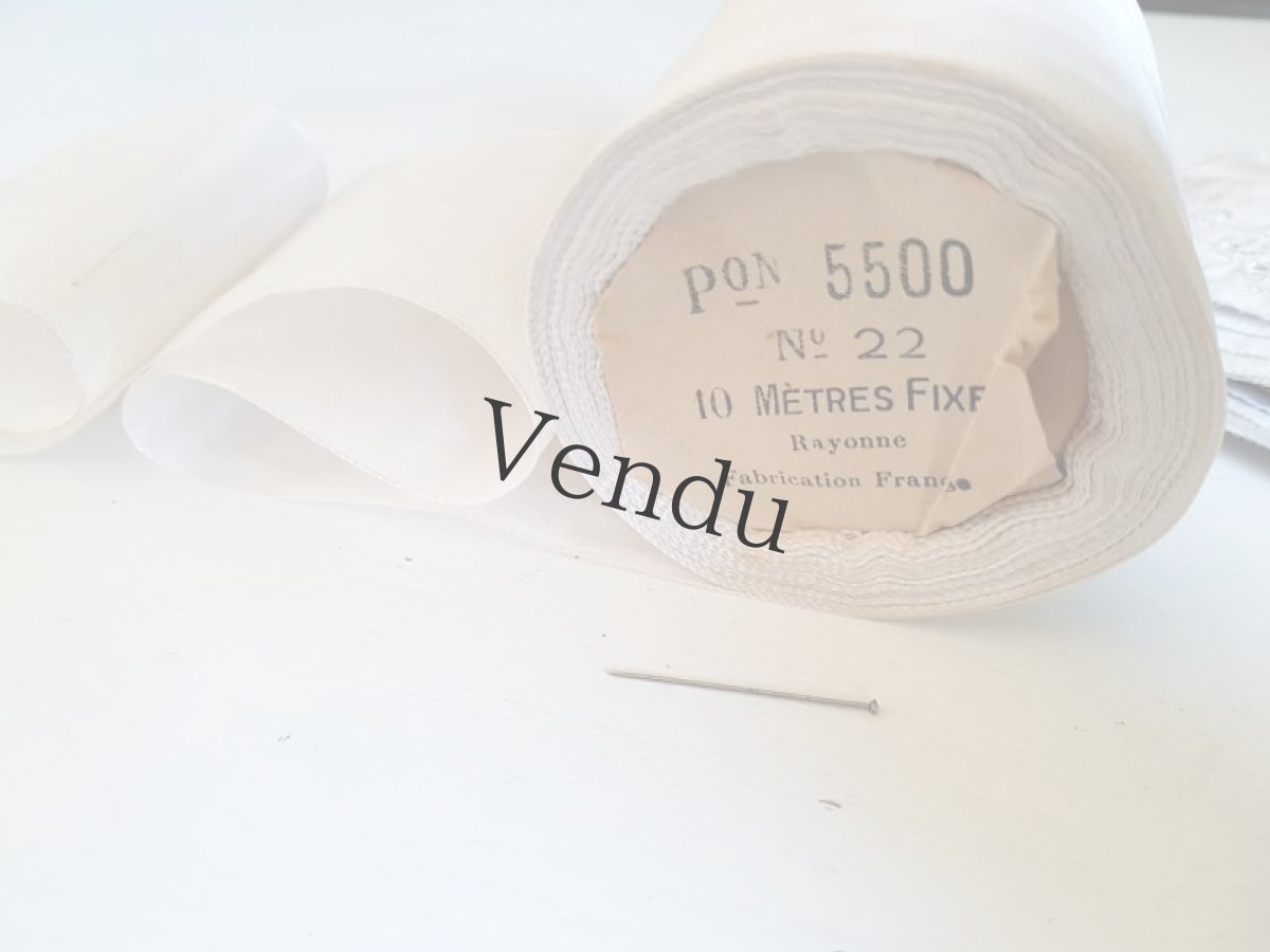 画像3: フランスアンティーク　リボン Blanc (3)
