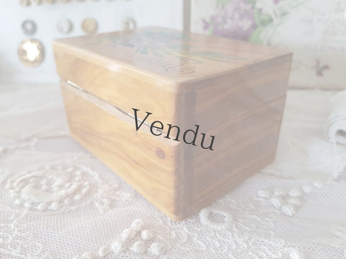 画像6: フランスアンティーク　すみれとミモザのモシュリンヌ (6)