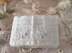 画像1: フランスアンティーク　プリサ―ジュと白糸刺繍の端切れ 215cm (1)