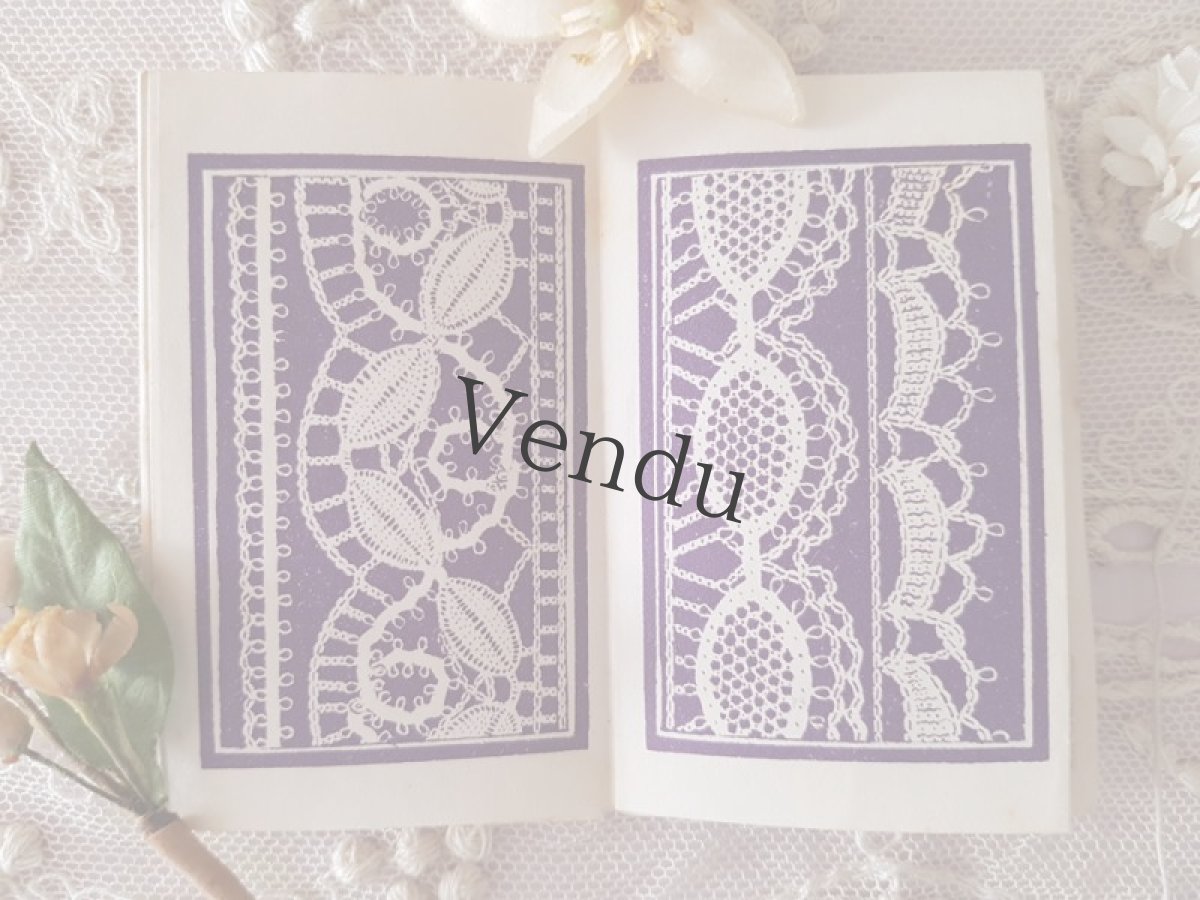 画像2: フランスアンティーク　L.V. のちいさなレース図案 No,9 (2)