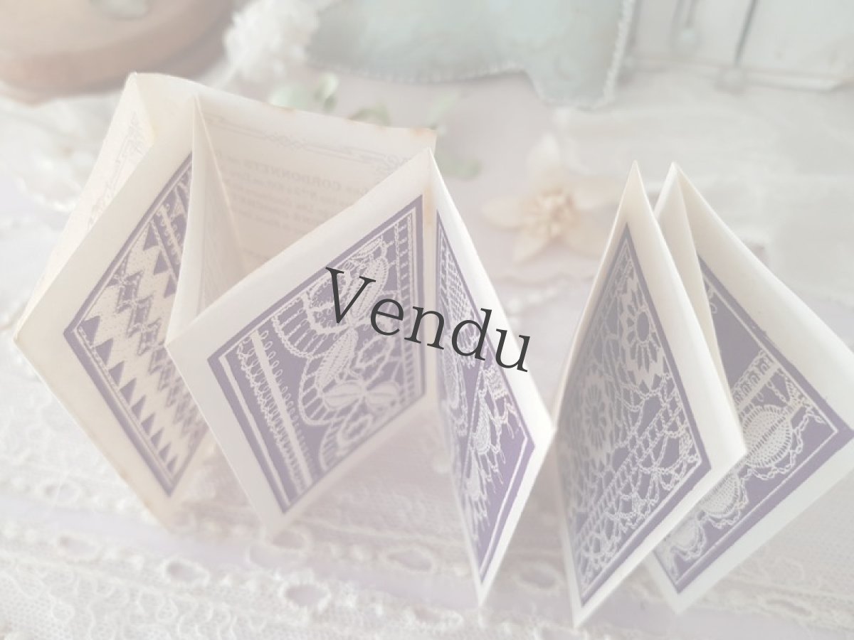 画像3: フランスアンティーク　L.V. のちいさなレース図案 No,9 (3)