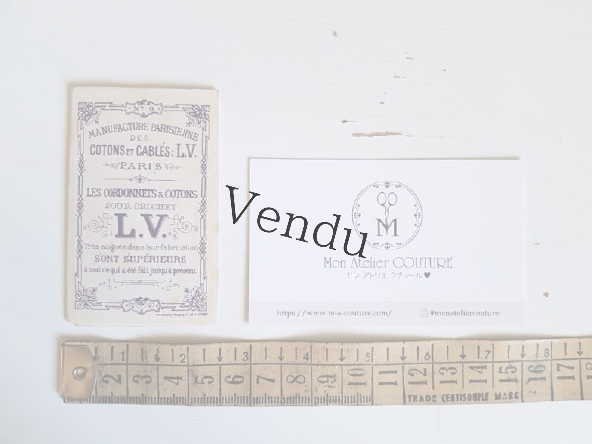 画像6: フランスアンティーク　L.V. のちいさなレース図案 No,9 (6)