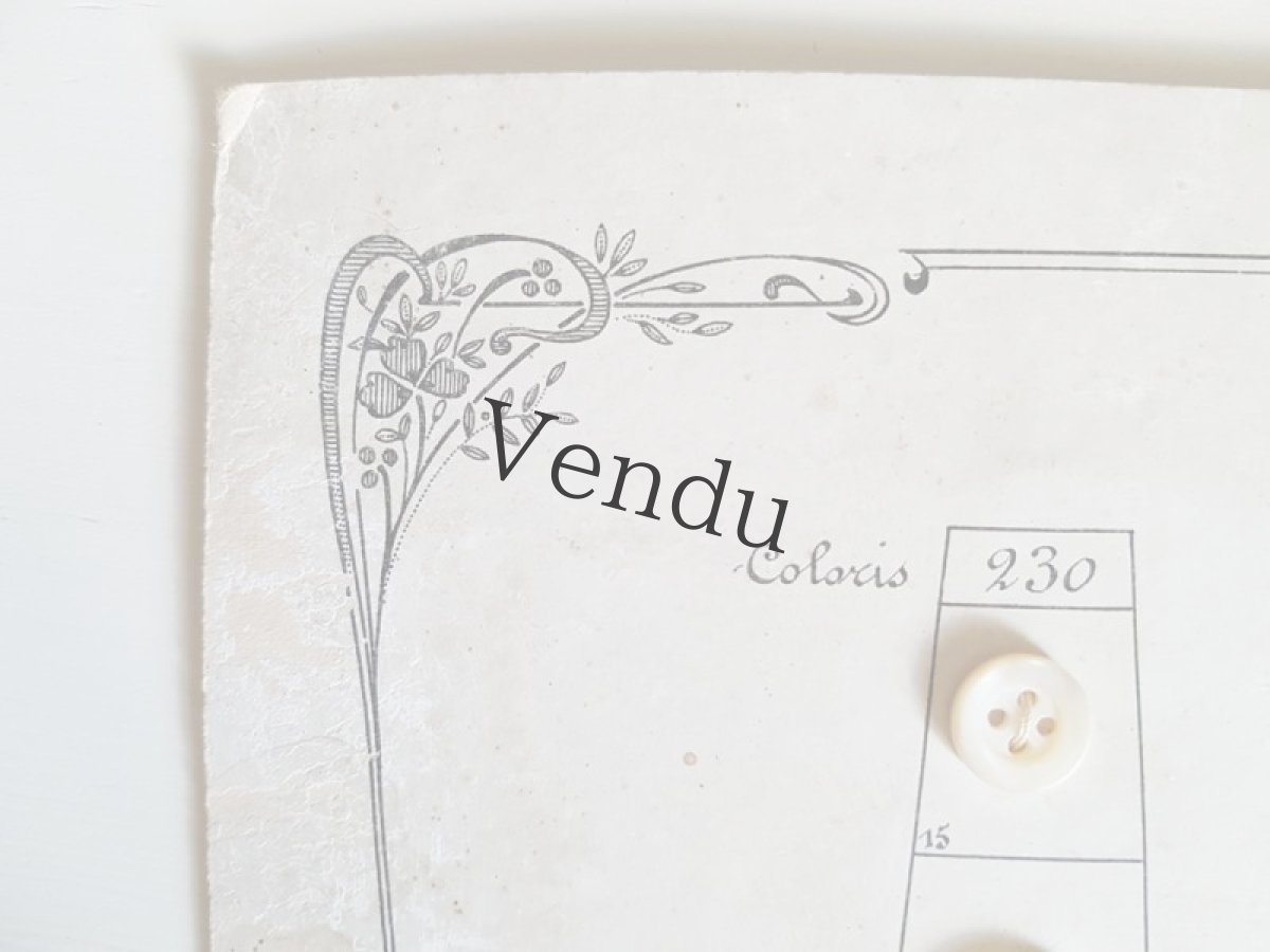 画像5: フランスアンティーク　貝ボタンサンプルシート (5)