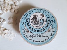 画像1: フランスアンティーク　丸い紙製ボックス DENTIFRICE IMPÉRIAL FRANÇAIS (1)