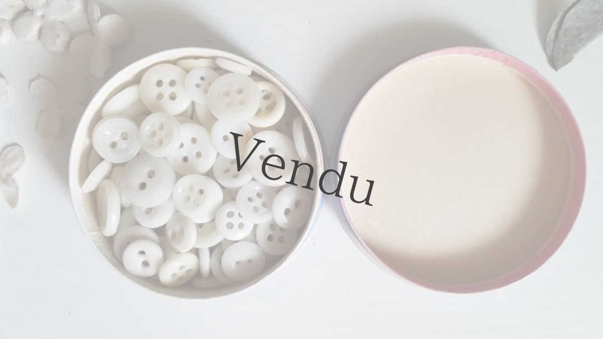 画像4: フランスアンティーク　ミルクガラスボタン　紙製ボックス入り (4)